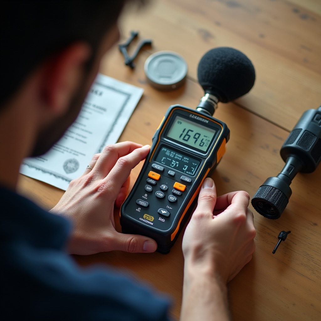 Professional acoustic measurement with calibrated sound level meter