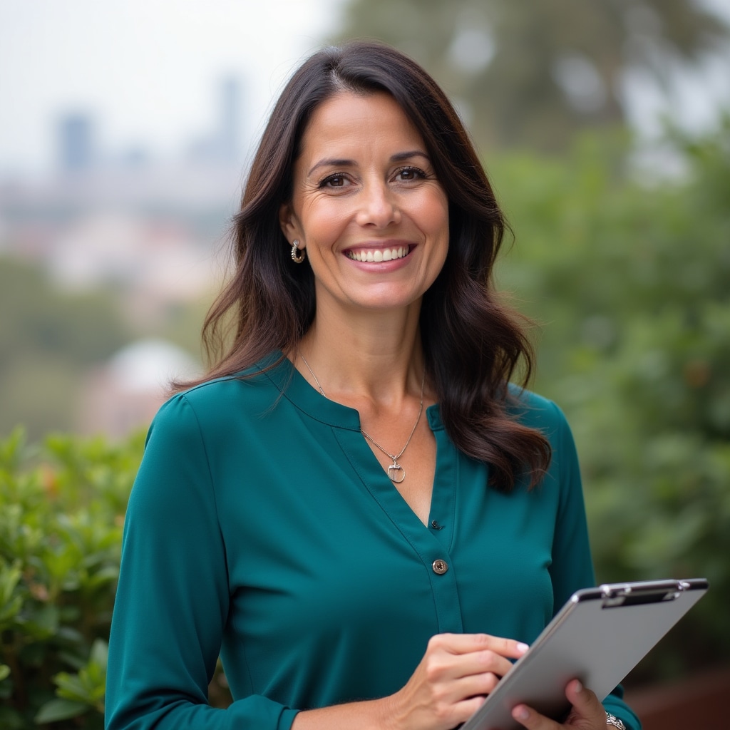 Project coordinator reviewing client consultation notes